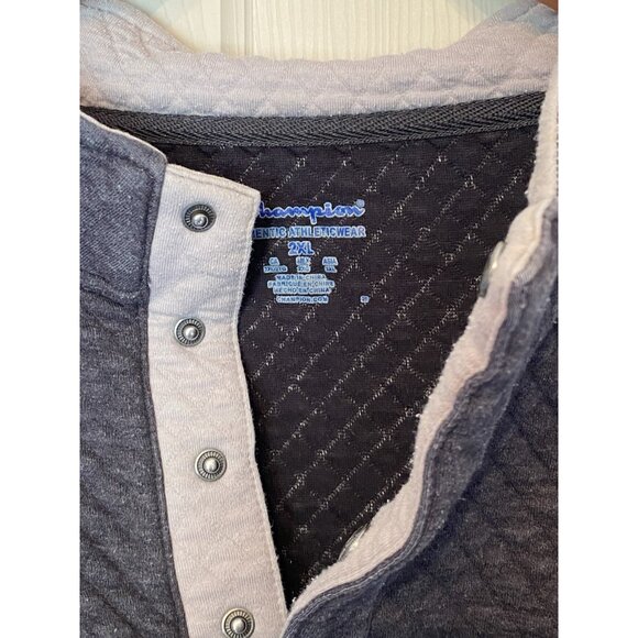 Liberty Flames Gray 1/4 Snap Pullover Size 2XL Champion NCAA - Picture 7 of 8